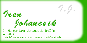 iren johancsik business card